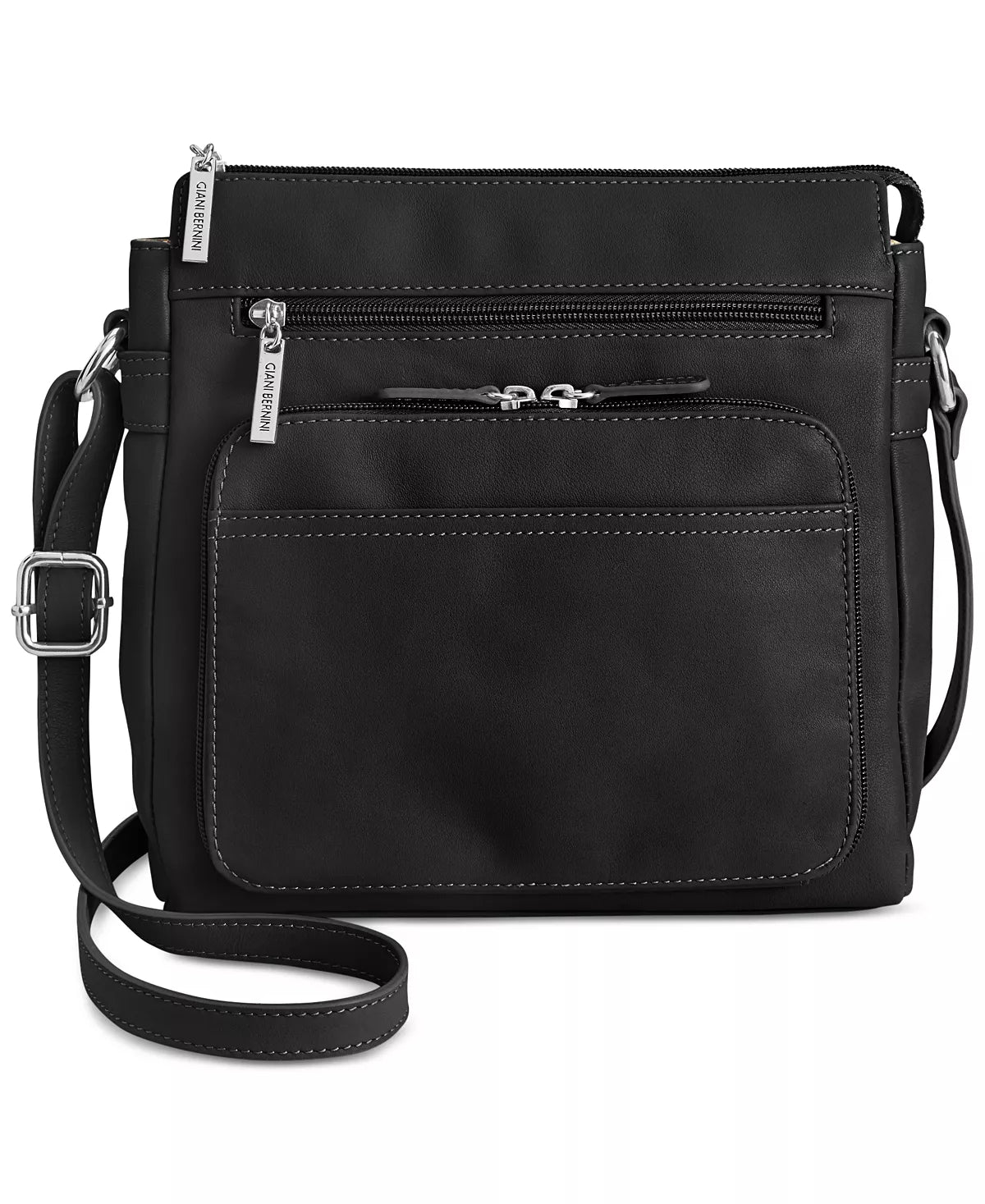 GIANI BERNINI Nappa Leather Front Zip Crossbody