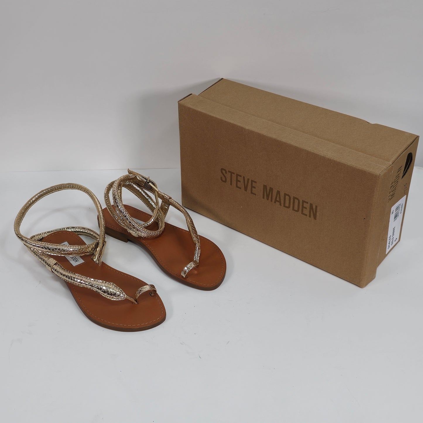 STEVE MADDEN Scales Gold Snake Sandal