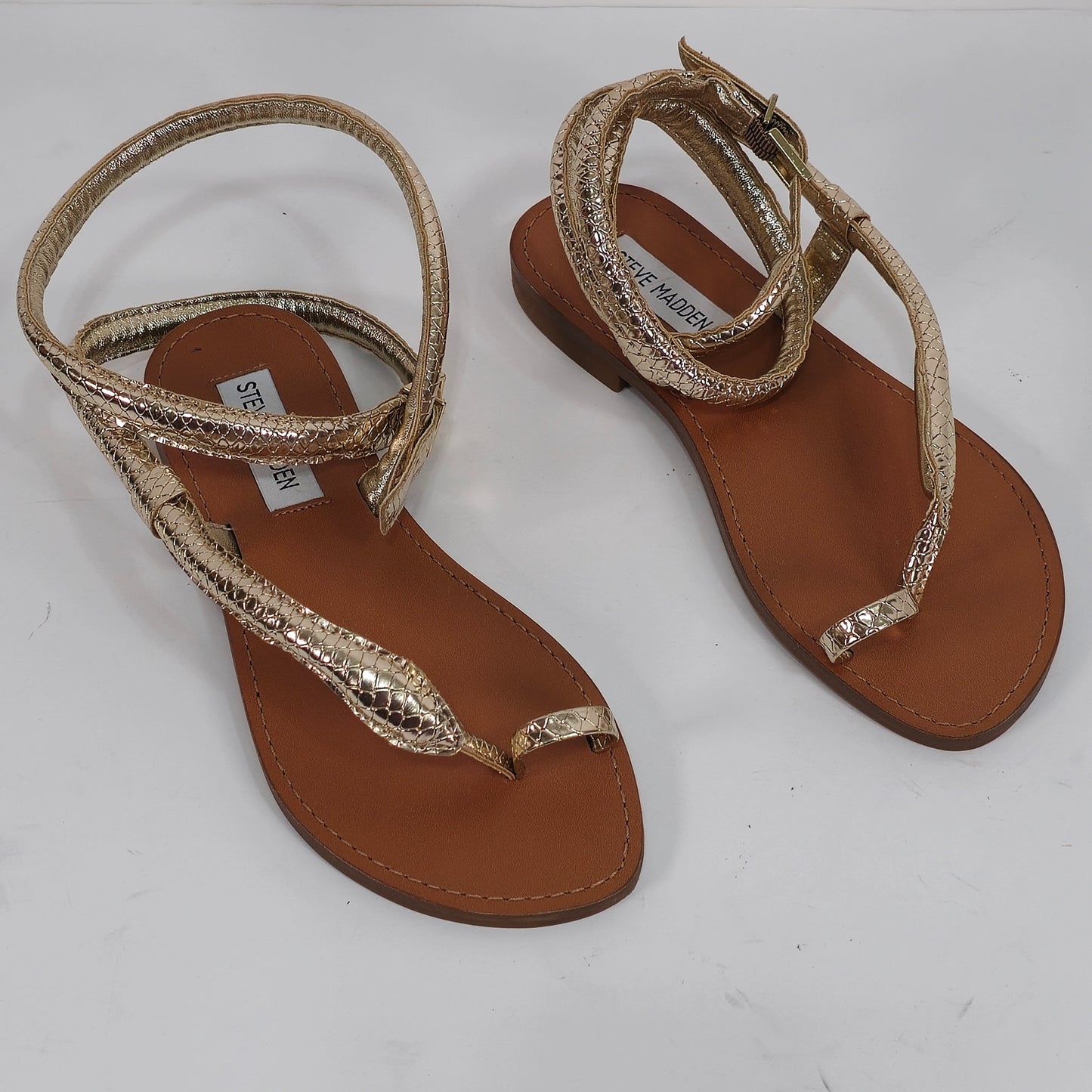 STEVE MADDEN Scales Gold Snake Sandal