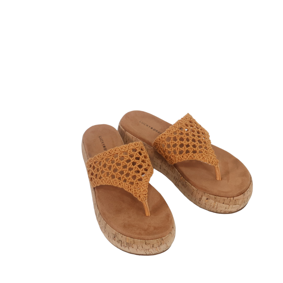 Lucky Brand Jaslene Macrame Cork Platform Sandal