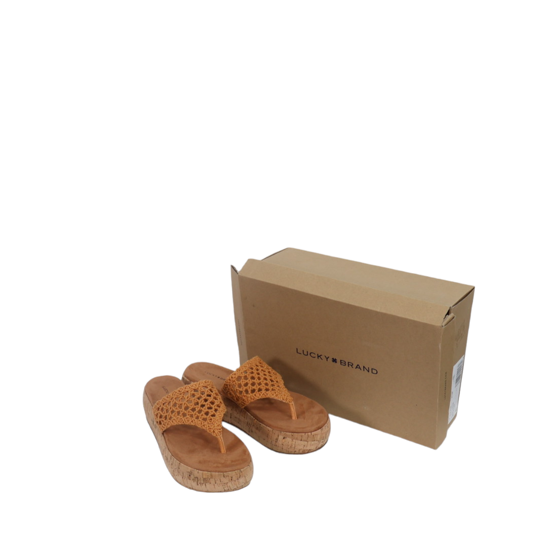 Lucky Brand Jaslene Macrame Cork Platform Sandal