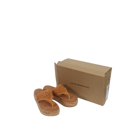 Lucky Brand Jaslene Macrame Cork Platform Sandal