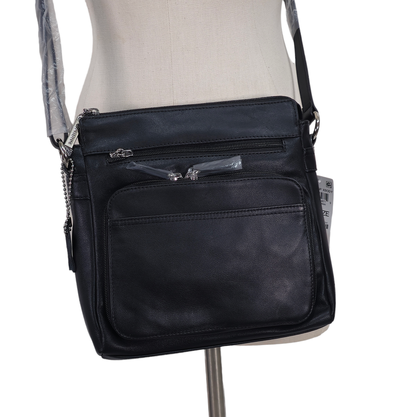 GIANI BERNINI Nappa Leather Front Zip Crossbody