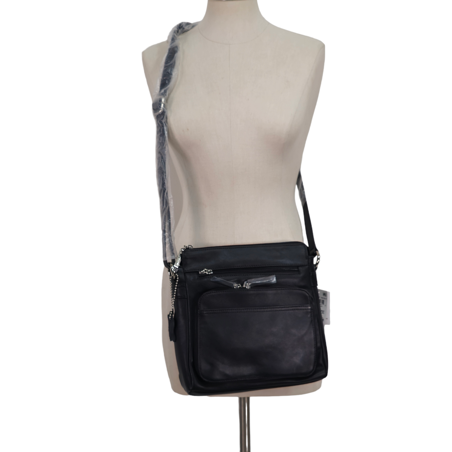 GIANI BERNINI Nappa Leather Front Zip Crossbody