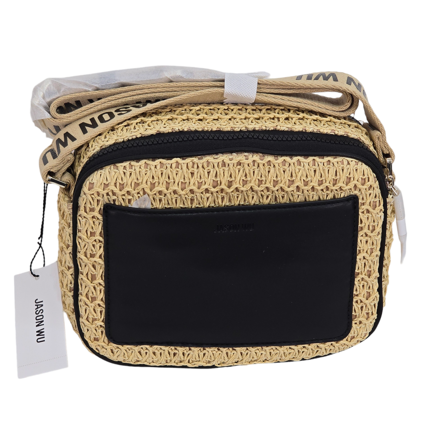 JASON WU Sylvia Small Straw Camera Crossbody Bag