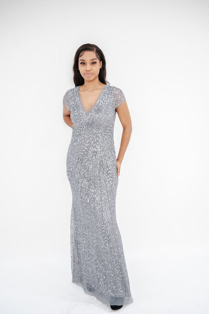 ADRIANNA PAPELL Women's Beaded Sequin Mermaid Gown