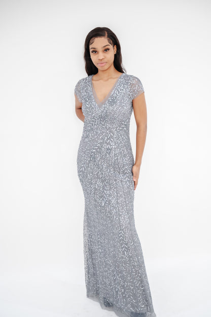 ADRIANNA PAPELL Women's Beaded Sequin Mermaid Gown