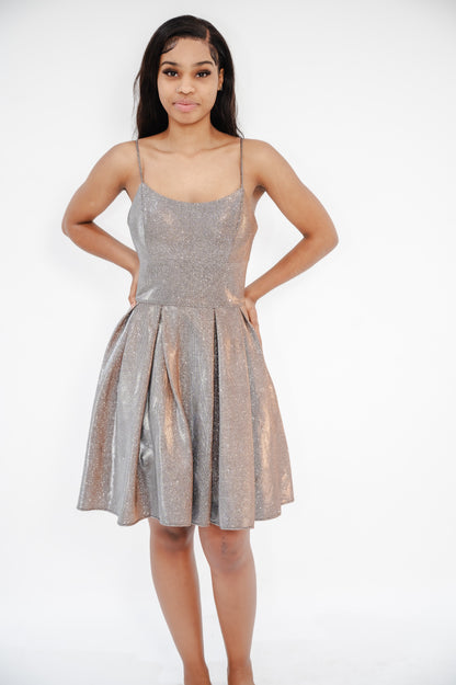 BETSY & ADAMGlitter Fit & Flare Dress