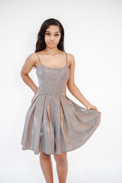 BETSY & ADAMGlitter Fit & Flare Dress