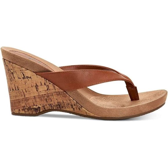 STYLE & CO Women's Chicklet Wedge Thong Sandals